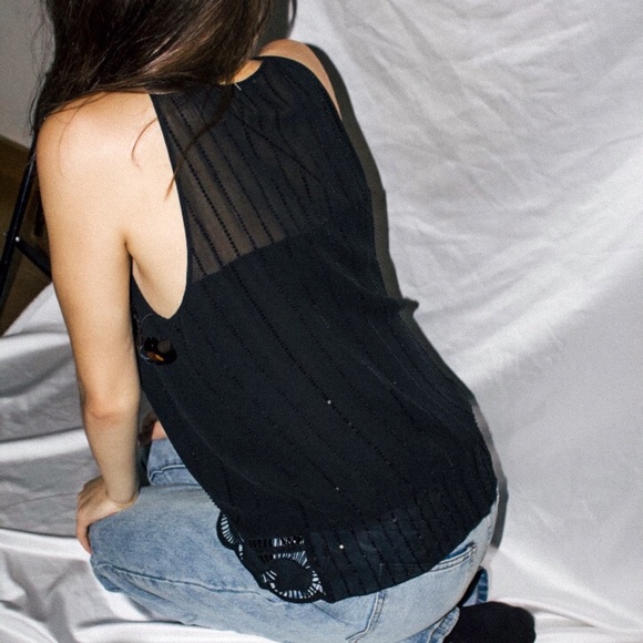 Anthropologie Silk Sequinned Top - Picture 4 of 5